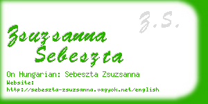 zsuzsanna sebeszta business card